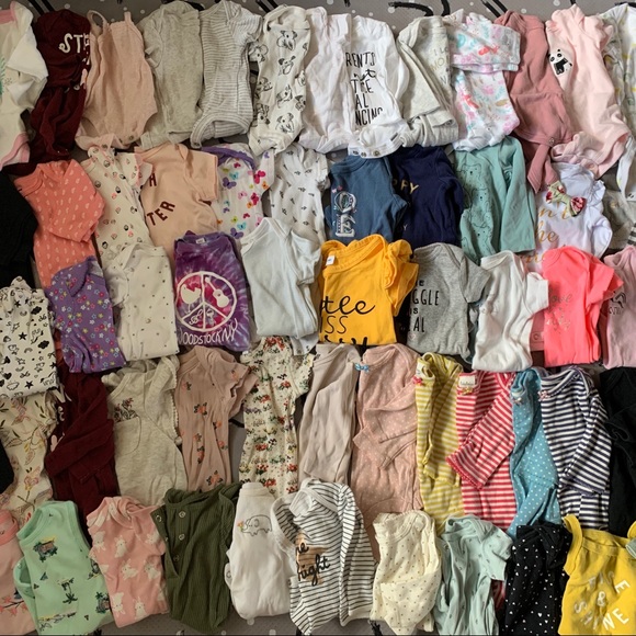 Other - 77 ONESIES LOT! 🤩 0-3/3/3-6 MONTHS